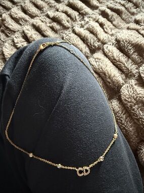 Authentic Christian Dior necklace with diamonds and pearls